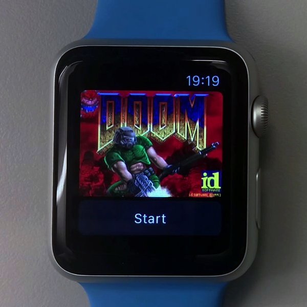 Doom,Apple,Apple Watch,iPhone,iOS,смартфон,часы,игры,игра, Энтузиасты запустили Doom на Apple Watch